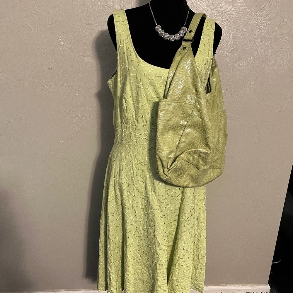 Sherri Martin lime green dress size 16